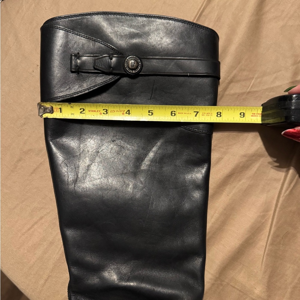Frye Black Knee high riding boot style Leather Boots - Picture 8 of 11